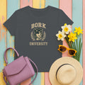 Bork University Corgi T-Shirt in Charcoal