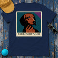 Endless Hunger Dachshund Art T-Shirt in Navy