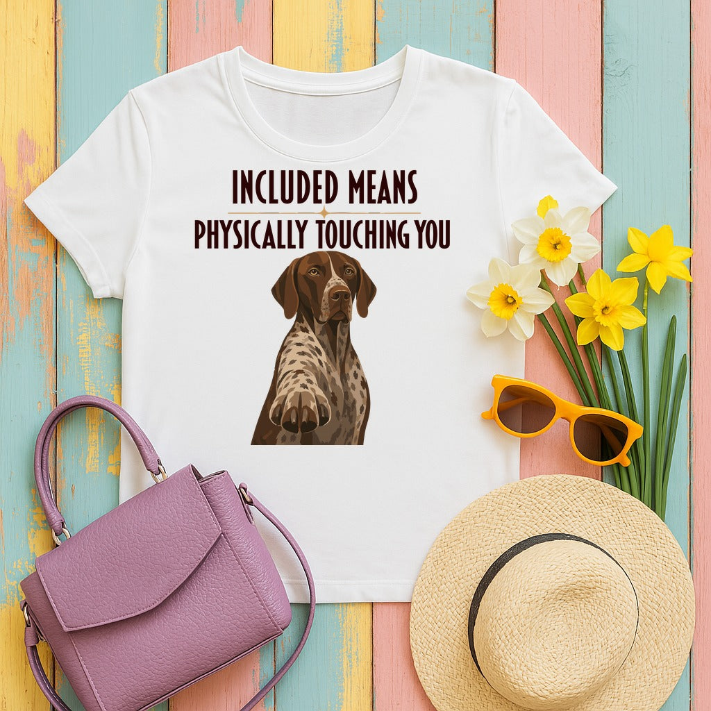 Included German Shorthaired Pointer T-Shirt in White