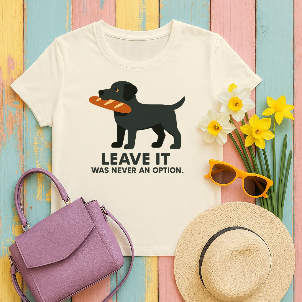Black Lab Leave It Tee in Natural