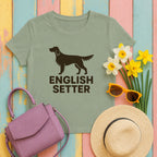 english setter breed-silhouette tee flat lay hero