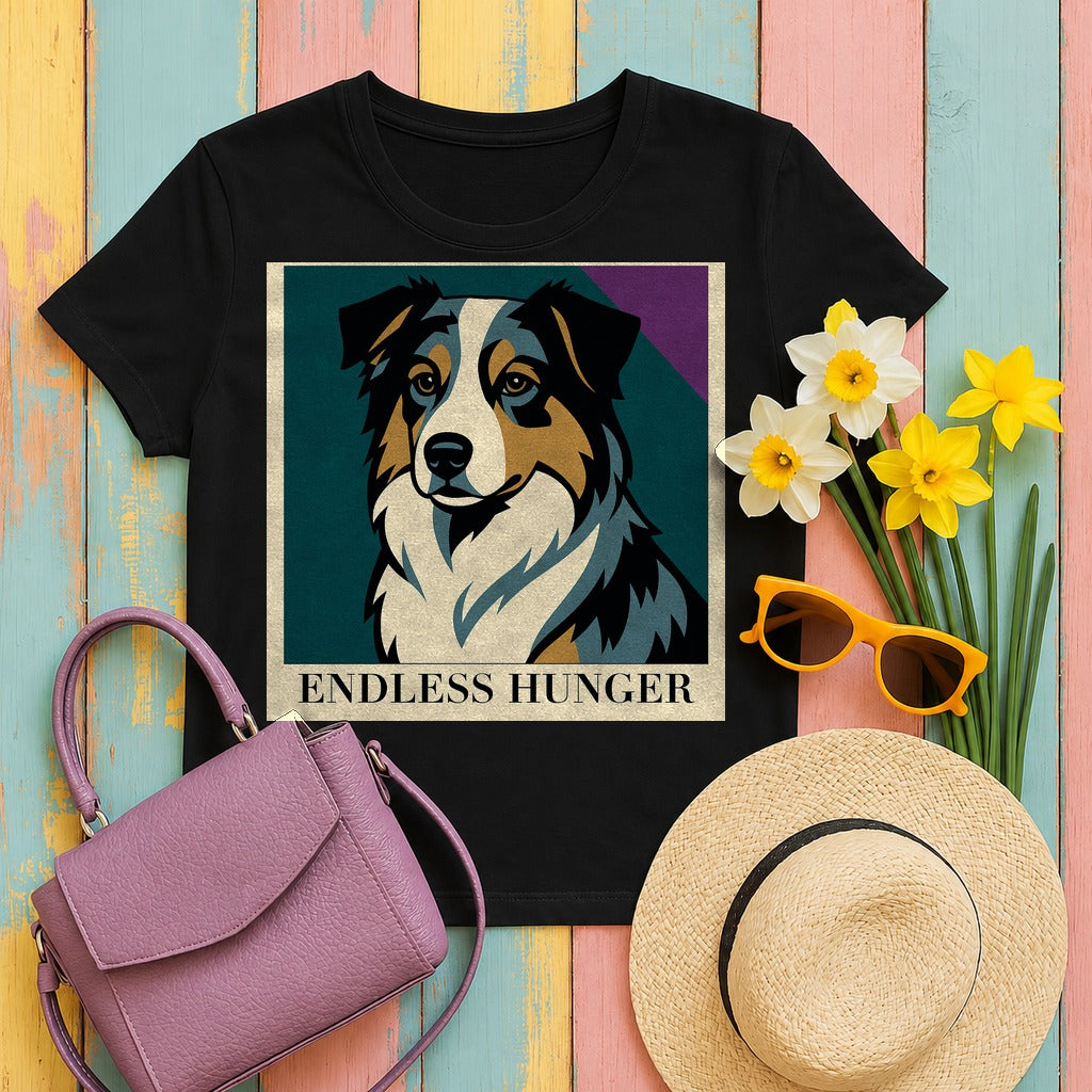 Endless Hunger Aussie Pop Art T-Shirt in Black