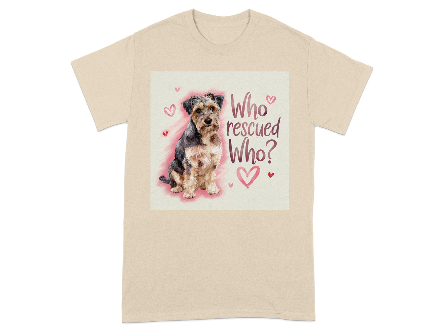 Who Rescued Who Adorable Dog Graphic Shirt product type