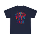 Abstract Geometric Art Vizsla Portrait Colorful Design t-shirt, view 4