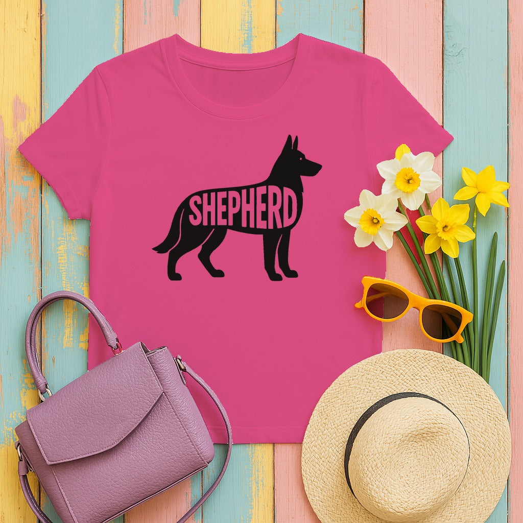 Bold Shepherd Silhouette T-Shirt in Heliconia
