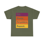 Eat Sleep Pet Goldens Repeat Graphic Tee