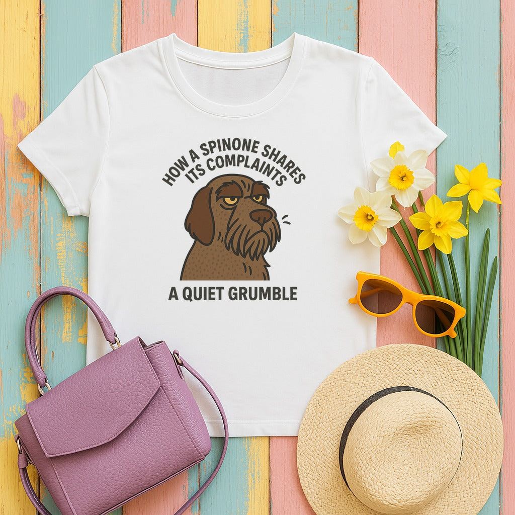 Spinone Italiano A Quiet Grumble Tee in White