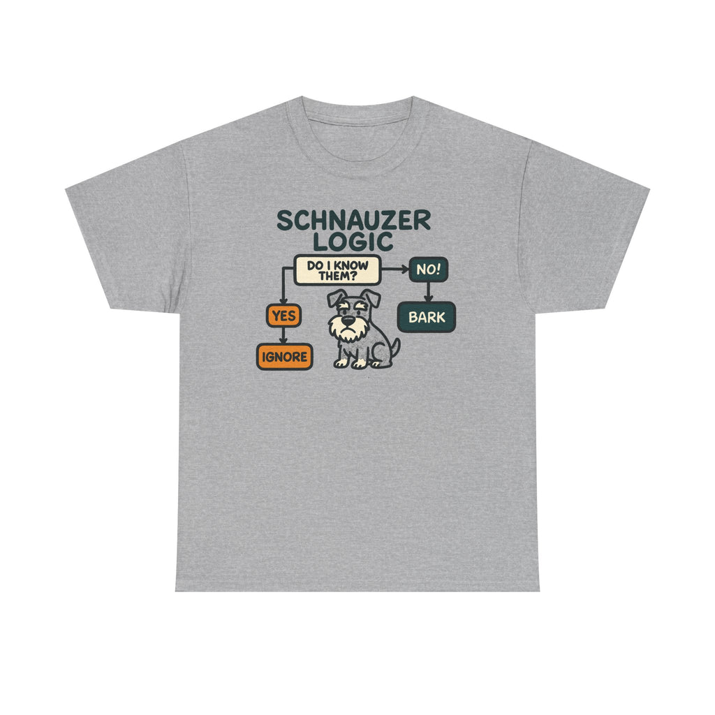 Schnauzer Logic Flowchart t-shirt, view 2