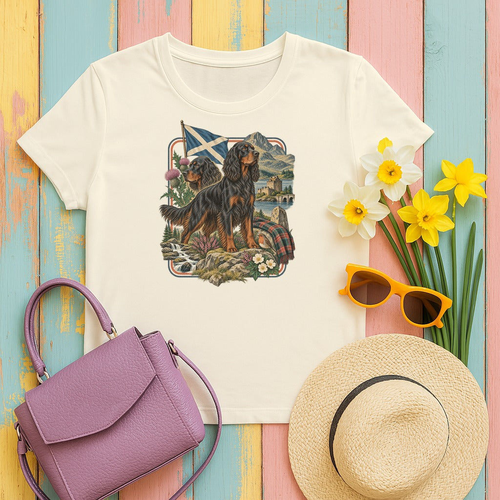Gordon Setter Scotland Heritage tee, Natural