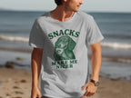 Snacks Make Me Nicer Funny Graphic Tee