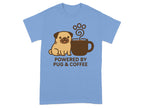 Powered By Pug & Coffee Graphic T-Shirt
