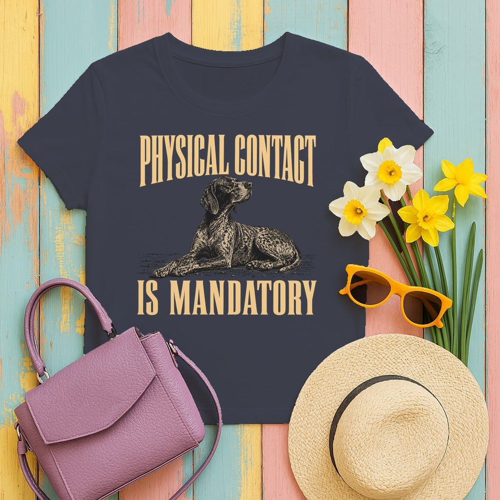 Affection Mandate German Shorthaired Pointer T-Shirt in Heather Navy