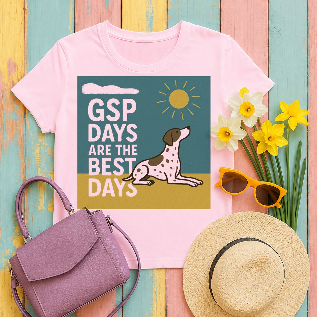 GSP Best Days Premium Graphic T-Shirt in Light Pink