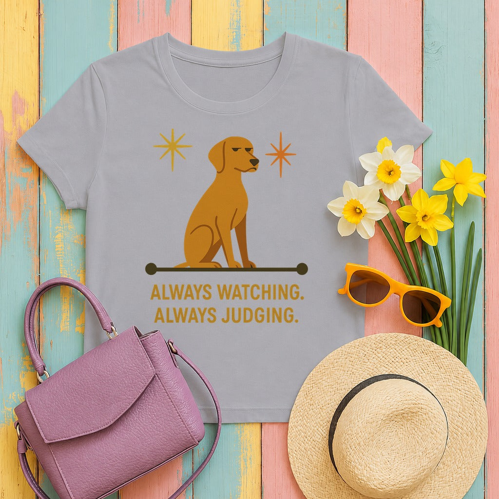 Vizsla Always Watching Always Judging Tee in Athletic Heather