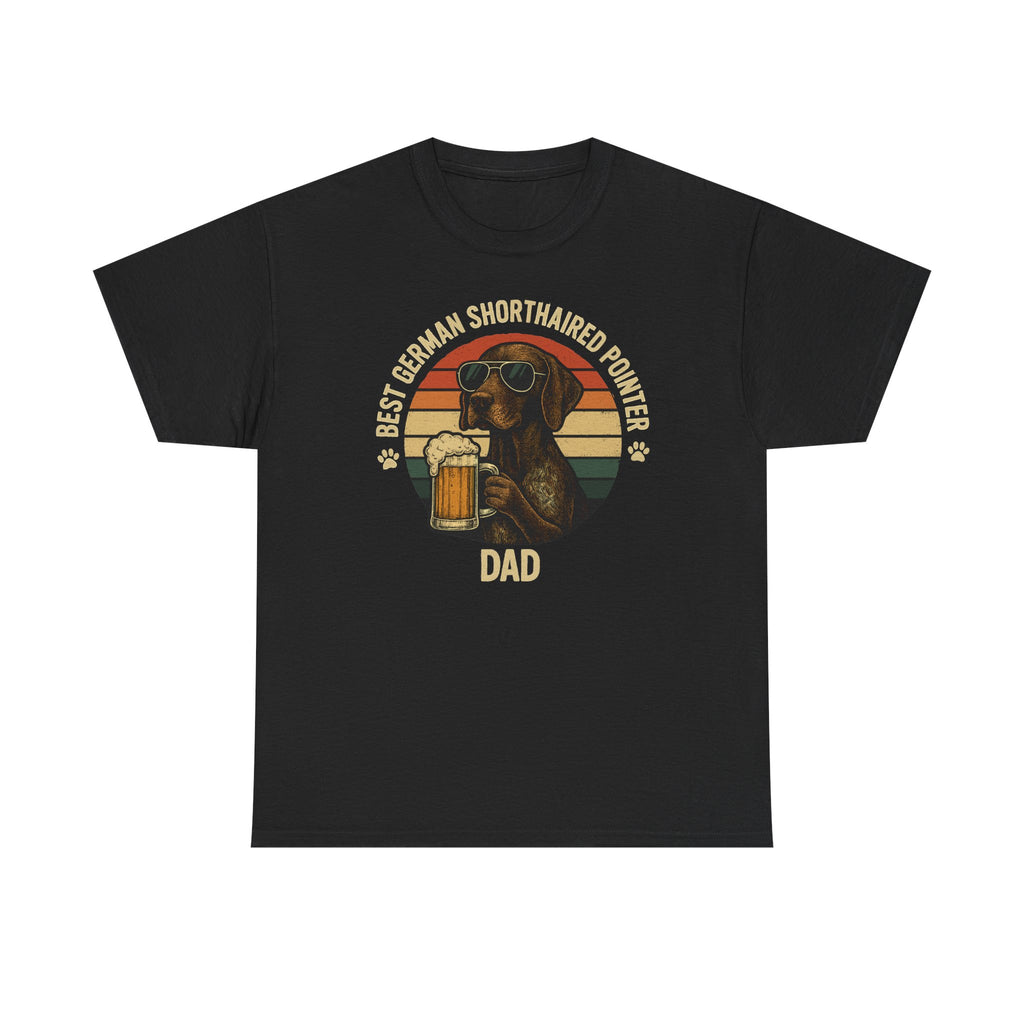 Best German Shorthaired Pointer Dad With Beer T-Shirt
