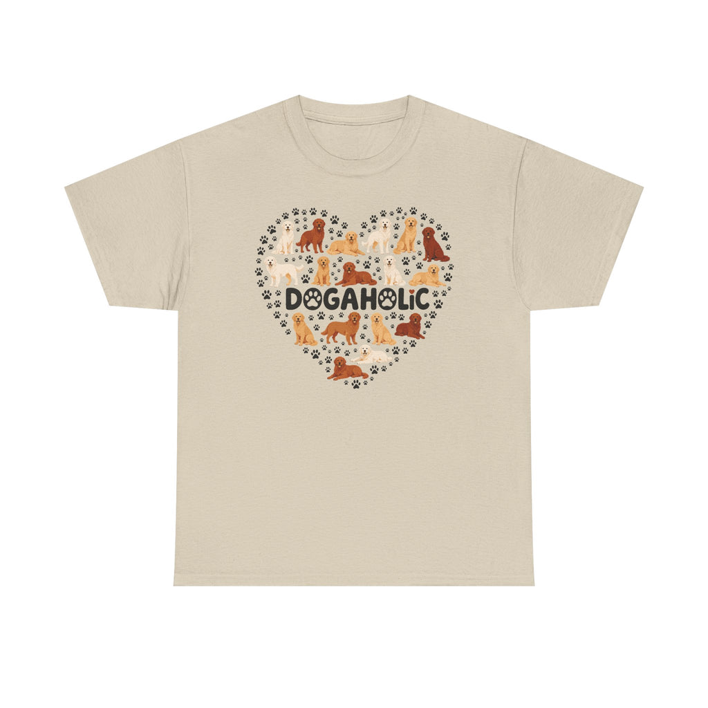 Golden Retriever Dogaholic Heart T-Shirt
