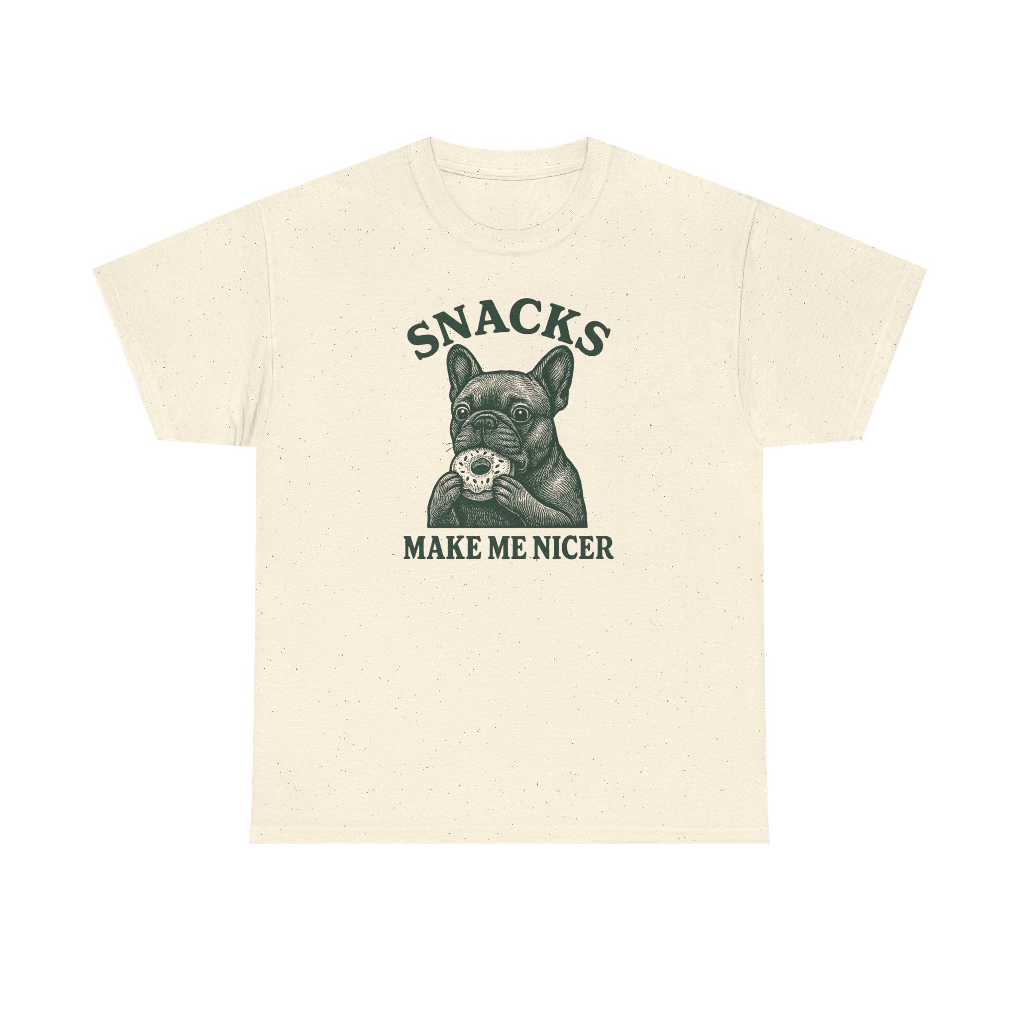 Snacks Make Me Nicer French Bulldog Lover Donut T-Shirt