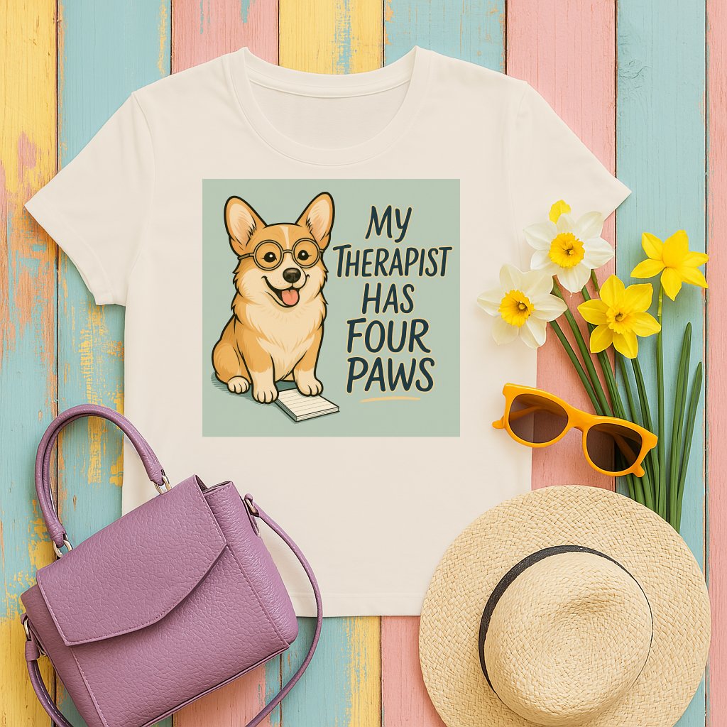 My Therapist Has Four Paws Corgi Graphic T-Shirt product type