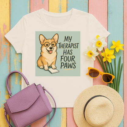 My Therapist Has Four Paws Corgi Graphic T-Shirt product type