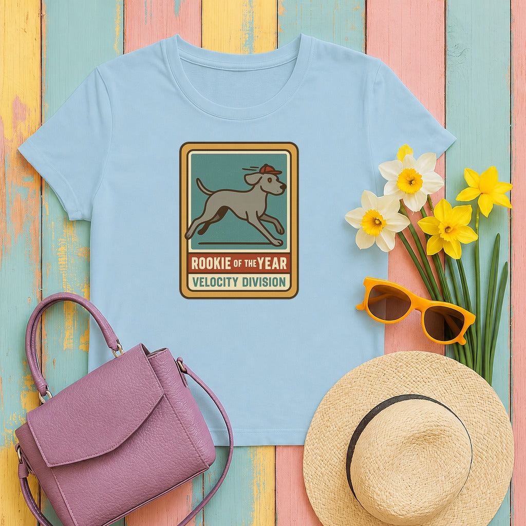 Weimaraner Rookie of the Year Tee in Light Blue