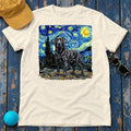 Black Labrador Dog in Starry Night Landscape T-Shirt in Natural