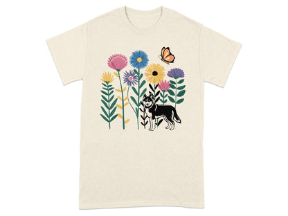 Colorful Flower Garden with Dog and Butterfly product