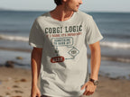 T-shirt with "Corgi Logic" flowchart about barking.
