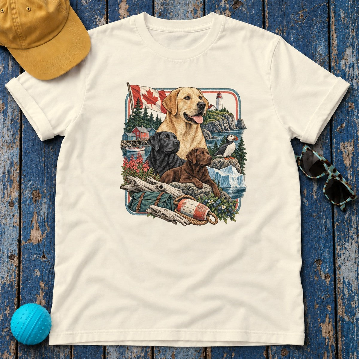 Labrador Retriever Canada Heritage T-Shirt in Natural
