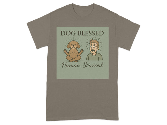 Dog Blessed Human Stressed Graphic T-Shirt product type