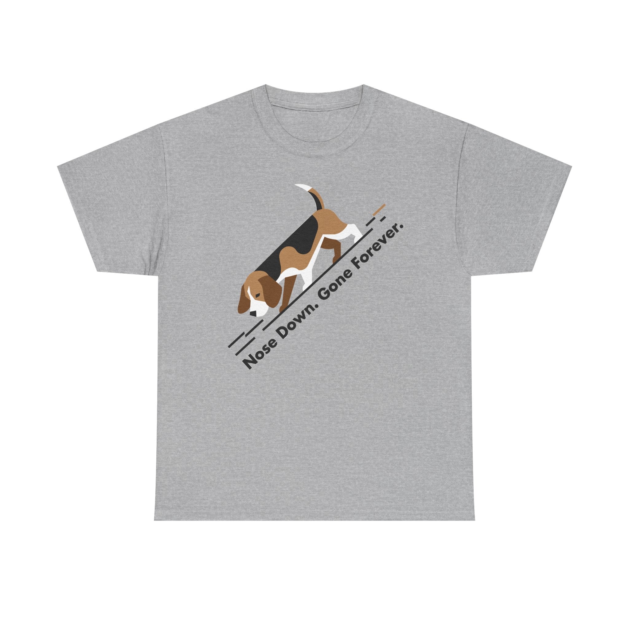 Nose Down. Gone Forever. Beagle T-shirt