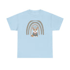 Cute Corgi with Rainbow Stars Print T-Shirts