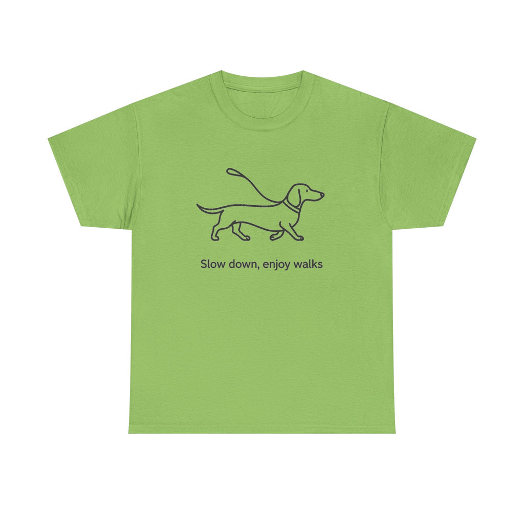 Dachshund Stroll Minimalist t-shirt, view 4