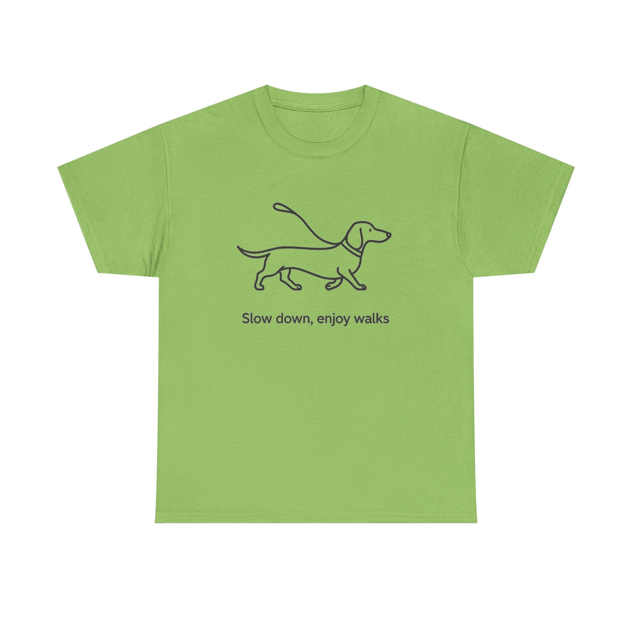 Dachshund Stroll Minimalist t-shirt, view 4