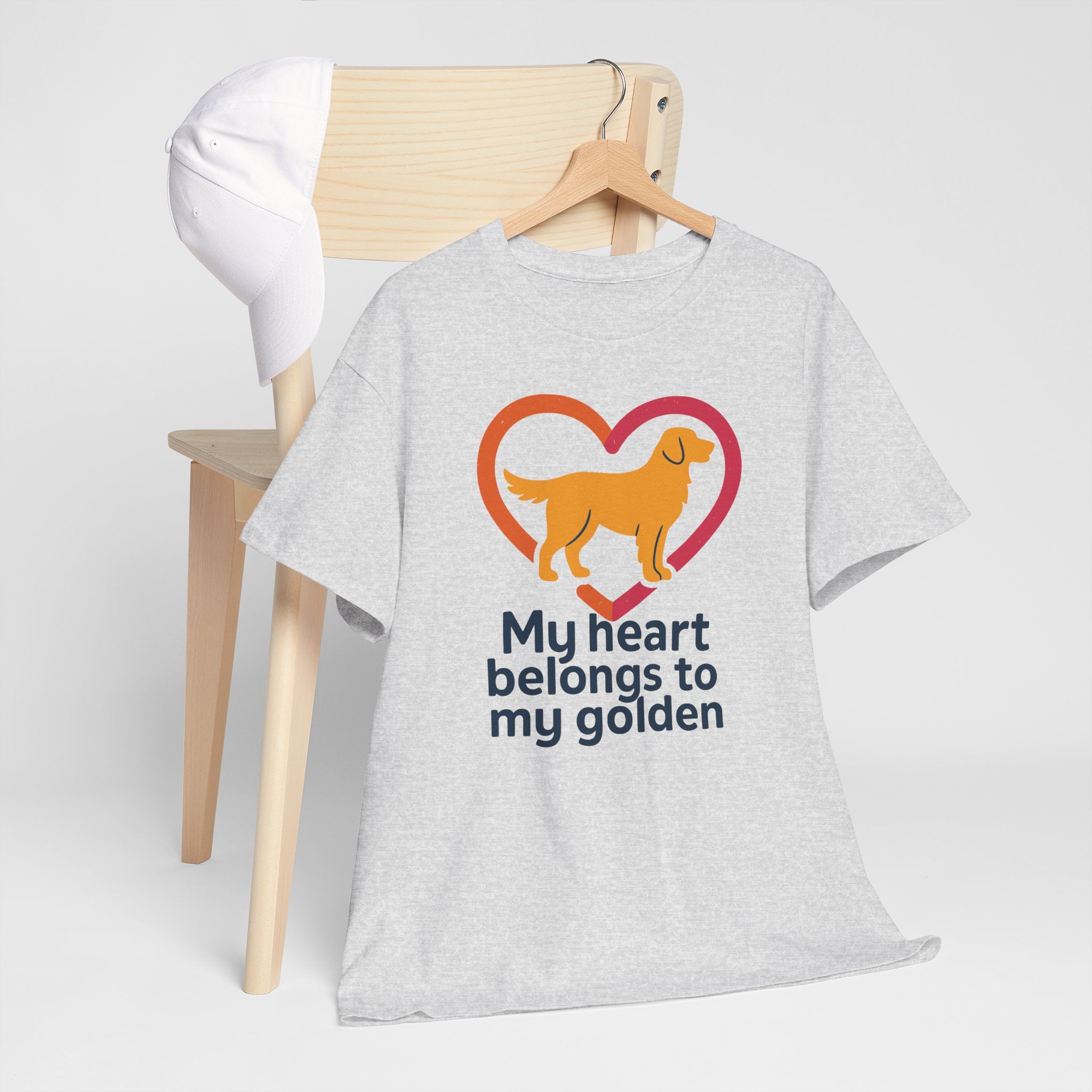 Golden Retriever "My heart belongs to my golden" t-shirt