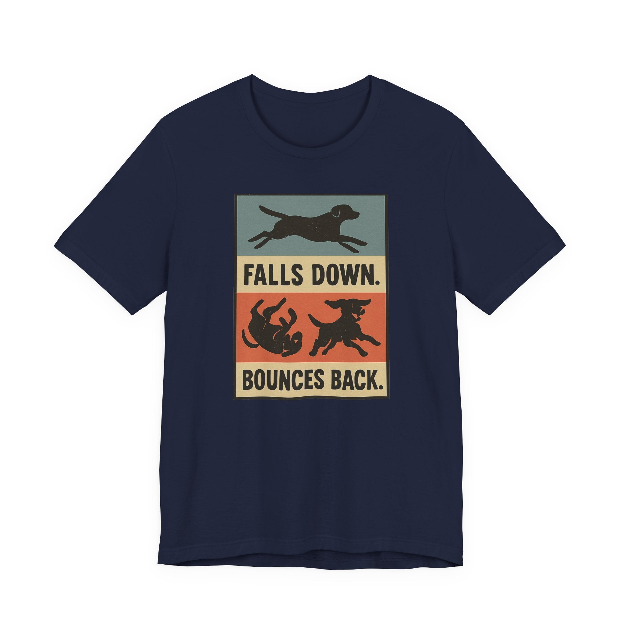 Chocolate Lab Falls Down Bounces Back Tee