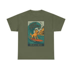 Surf's Golden Malibu Surfing Golden Retriever Dog T-Shirt