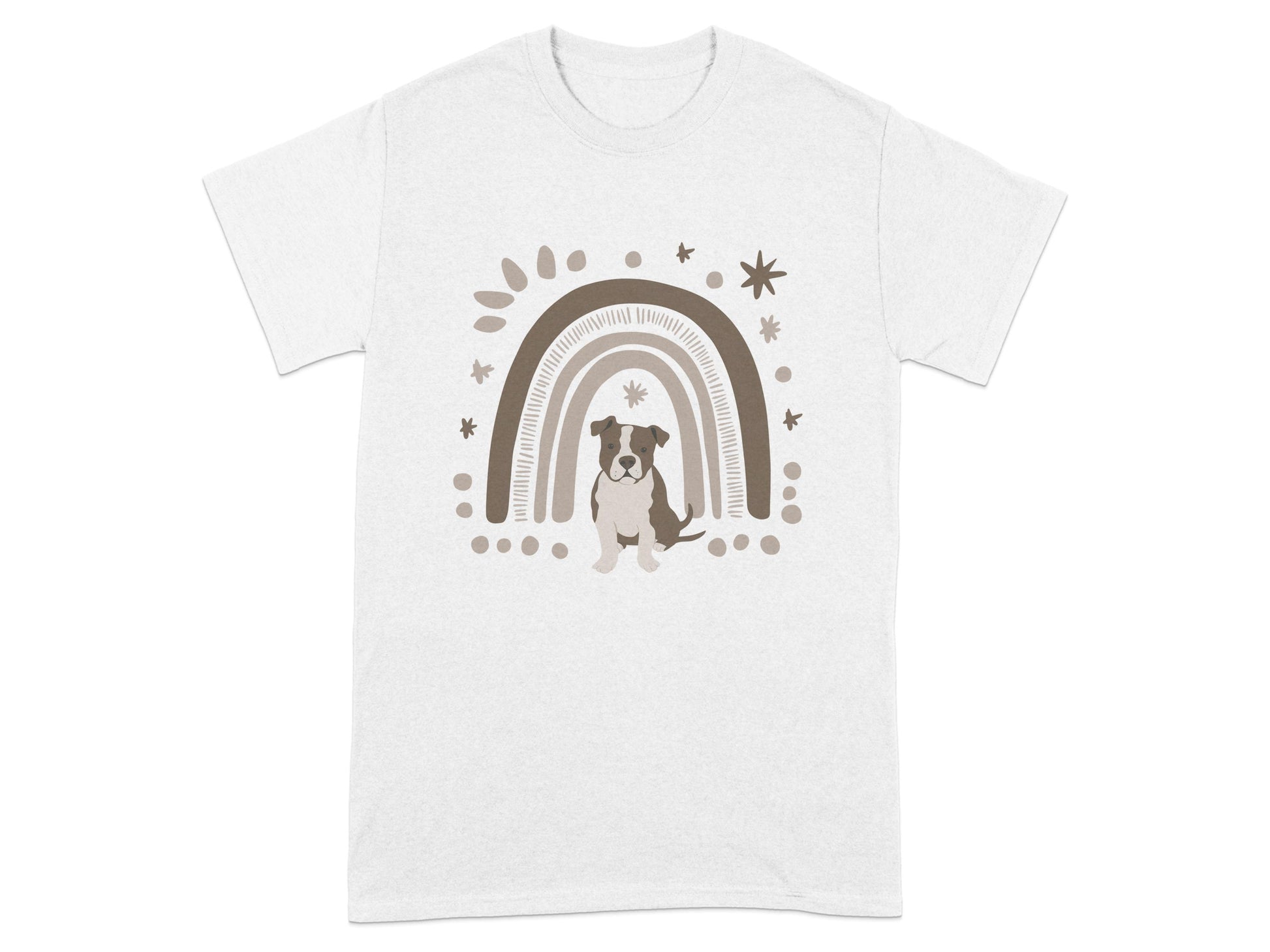 Adorable Dog and Rainbow Graphic T-shirt product type