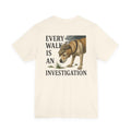 Every Walk Is An Investigation Yellow Lab Back Print Tee in Natural, back