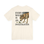 Every Walk Is An Investigation Yellow Lab Back Print Tee in Natural, back
