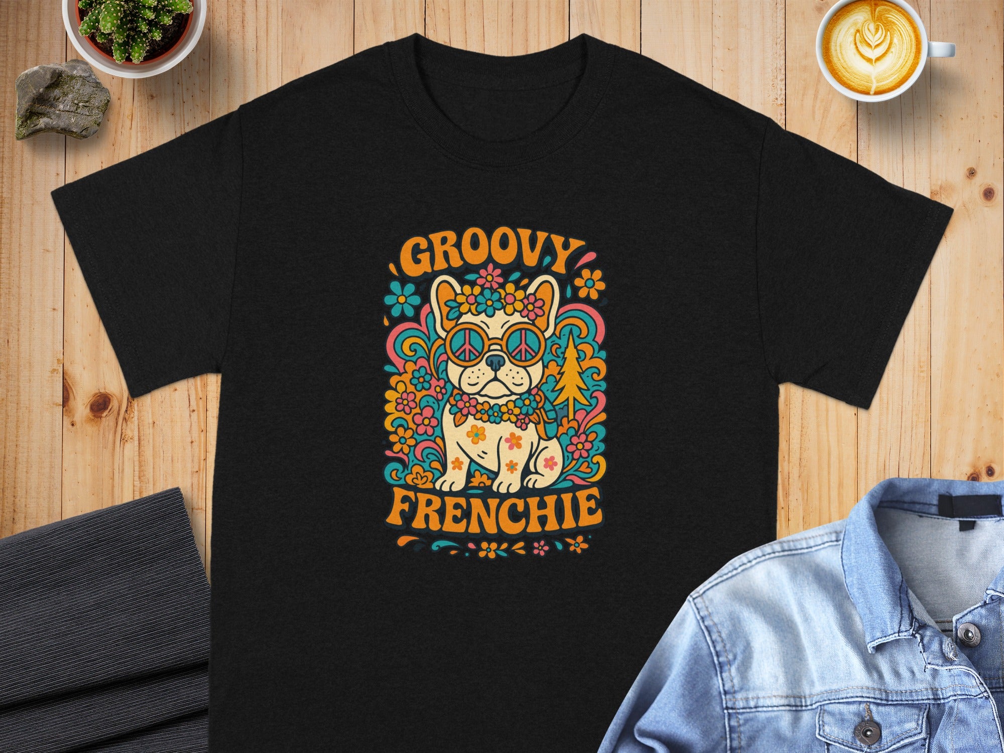 Groovy Frenchie Graphic Tee for Animal Lovers