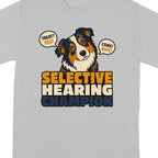 T-shirt with dog saying "Treat? Yes!" and "Come? Nope!".