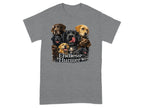 Collage of eight Labrador Retrievers with "Endless Hunger" text below.