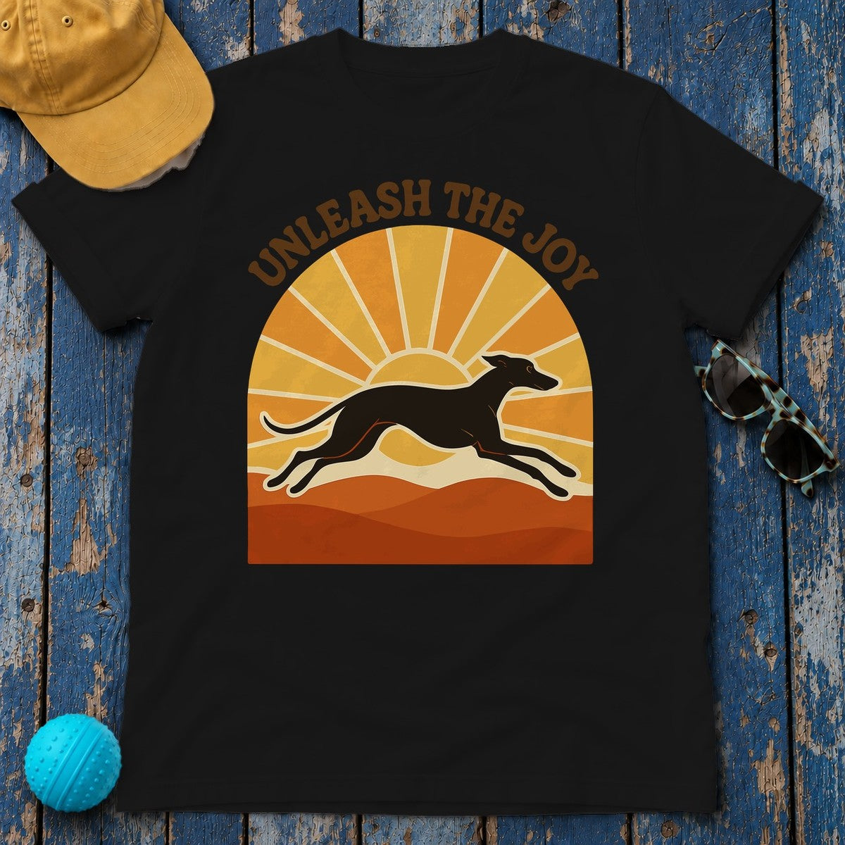 Greyhound Unleash the Joy Tee in Black