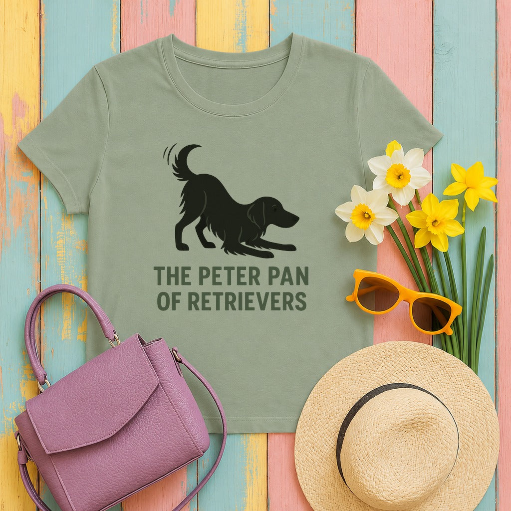 flat-coated retriever peter-pan-of-retrievers tee flat lay hero