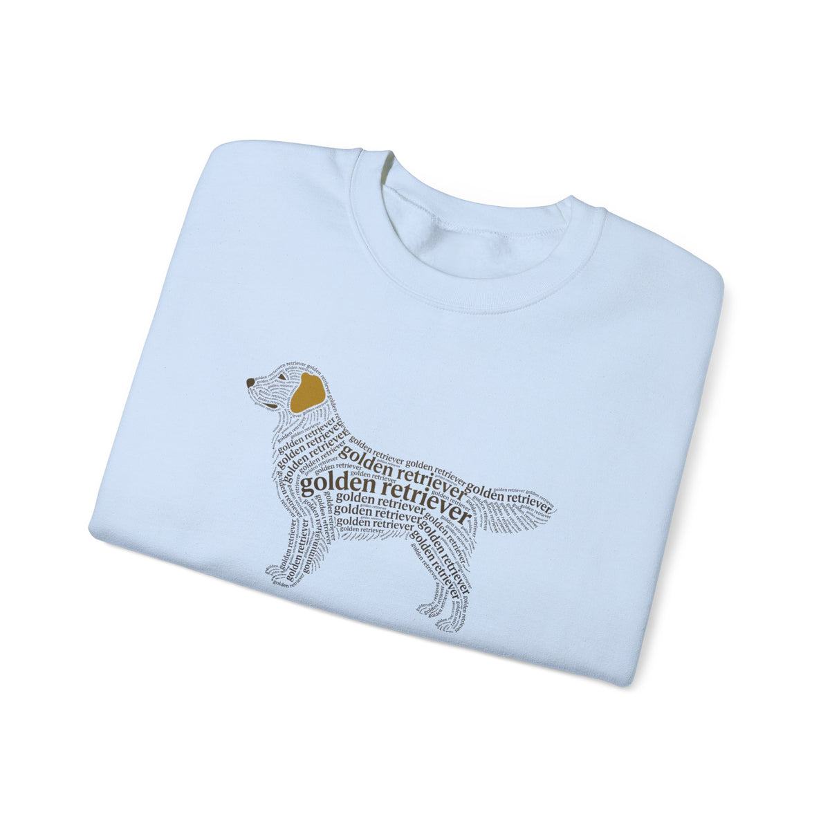 Golden Retriever Typographic Art Sweatshirt