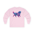 Golden Retriever Free Spirit Long Sleeve Tee in Light Pink