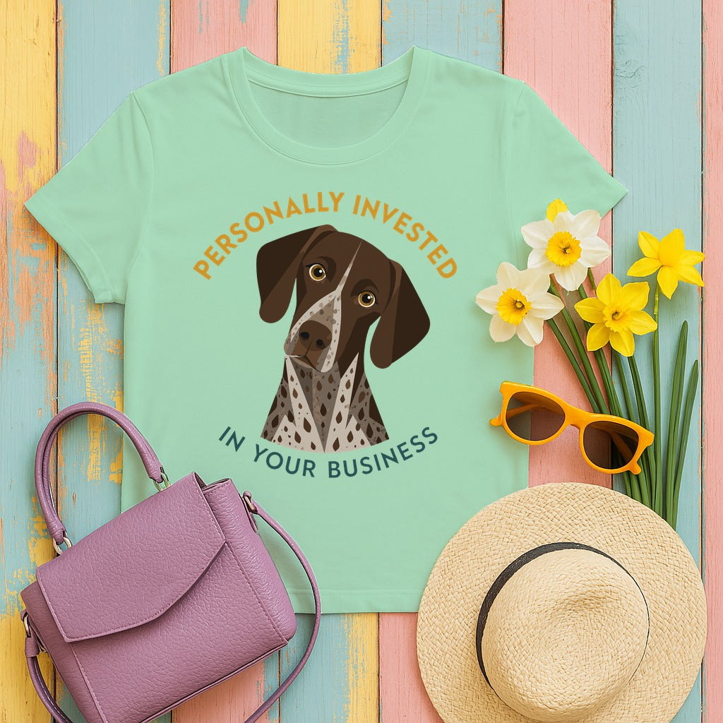 Invested German Shorthaired Pointer T-Shirt in Mint Green