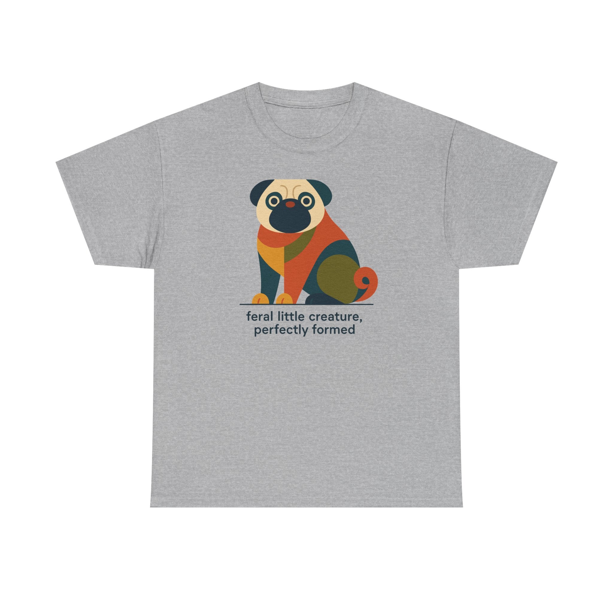 Feral Little Creature Pug Art T-Shirt