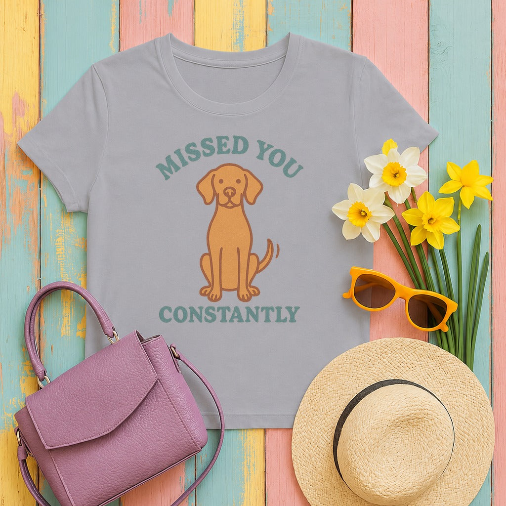Vizsla Missed You Constantly Tee in Athletic Heather