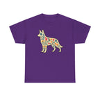 Floral German Shepherd T-Shirt